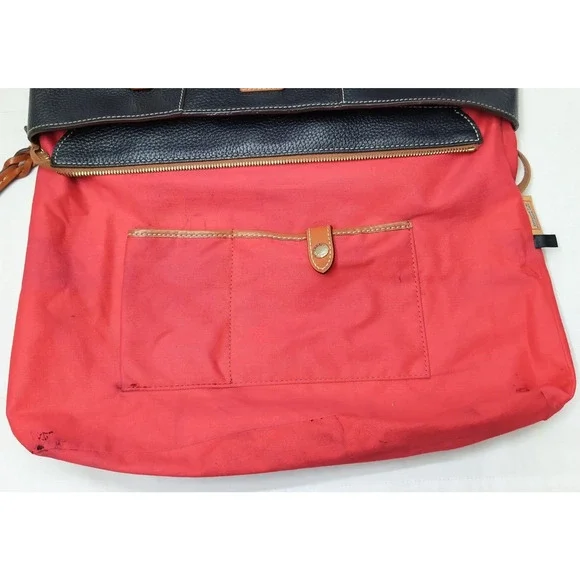 Dooney & Bourke Lexington Black Pebbled Leather Double Handle Zipper Tote Bag - Picture 11 of 16